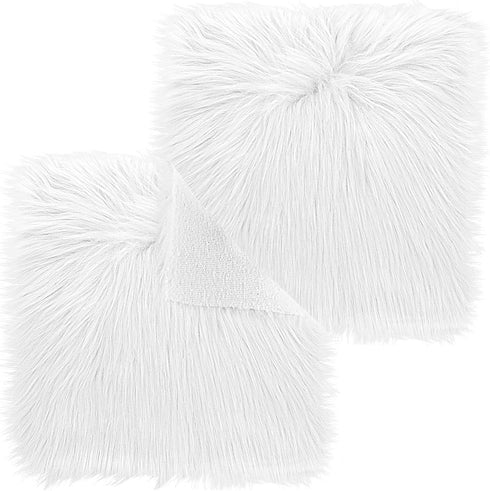 Sibba Fur Faux Locker Fabric Rug Polyester Yard Pre Cut Artificial Craft Costume Double Side Square Crafting Strips Liners Set Plush Precut Fluffy...