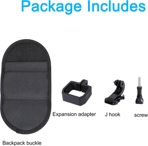 PellKing Backpack Mount for DJI Osmo Pocket 3 Camera, with DJI Pocket 3 Expansion Adapter Accessories,Compatible GoPro DJI Action Camera...