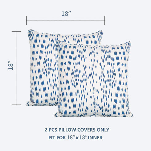 Pack of 2 Outdoor Throw Pillow Covers, Waterproof Pillow Covers ONLY, Patio Square Cushion Cases for Garden Balcony Couch Sofa Decoration 18x18 in...