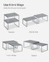 SONGMICS Spice Racks, Set of 2 Metal Cabinet Shelf Organizers, Countertop Organizers, Shelf Risers, Stackable, Expandable, Silver UKCS01SV...