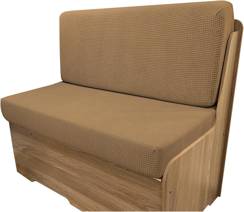 Dulepax RV Dinette Cushion Covers, Replacement Camper Cushions Cover, Camel Stretchable Fabric RV Dinette Seat Covers, Cushion Slipcovers for Trai...