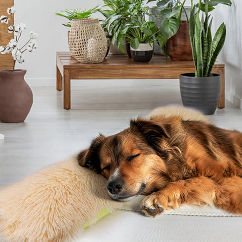 Mity rain Dog Pillow, Dog Calming Pillow for Anxiety Relive, Double Side Long Pillow for Large and Medium Dogs Joint Relief Sleeping Improve, Pet ...