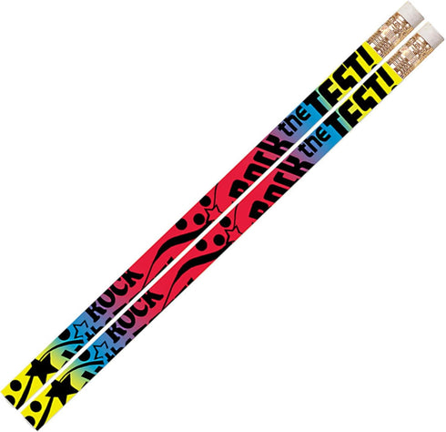 Musgrave Pencil Company Rock The Test Motivational Pencil, Pack of 12,Multi...