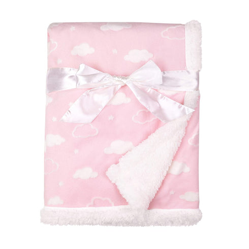 American Baby Company Heavenly Soft Chenille Sherpa Receiving Blanket, 3D Pink, 30" x 35", Warm and Cozy for Boys and Girls, Ideal for Baby Carrie...