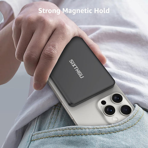 Magnetic Portable Charger, 5000mAh Wireless Battery Pack, S05 Power Bank with USB-C Cable Compatible with iPhone 15/15 Plus/15Pro/15 Pro Max,iPhon...