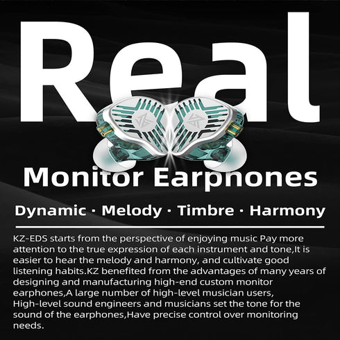KZ EDS High resolution noise-canceling headphones Professional configuration earphone in-ear monitoring earbuds Portable earpieces Sports and exer...