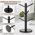 Mug Tree, Thicker Base Coffee Cup Holder for Countertop, Sturdy Wood Coffee Tree Mug Holder Stand with 6 Hooks, Non-Slip Mug Rack for Home Storage...