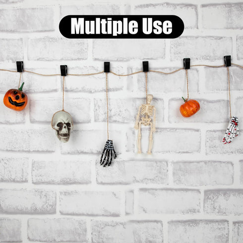 40pcs Tapestry Clips for Wall Hanging, Self Adhesive Clips for Organizing and Display - Binder & Paper Clips...