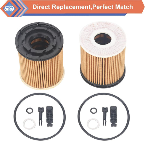ZONFANT 2 Pcs Engine Oil Filter Compatible With Hyundai KIA Vehicle Accent Elantra Kona Santa Fe Tucson Venue 1.6L 2020-2023, Rio K5 Sorento 1.6L ...
