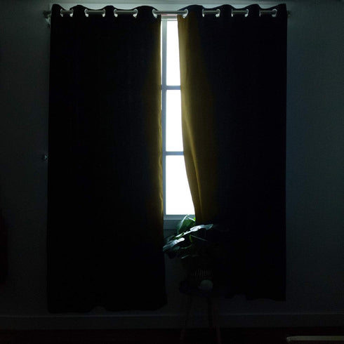 BGment Rod Pocket and Back Tab Blackout Curtains for Bedroom - Thermal Insulated Room Darkening Curtains for Living Room, 2 Window Curtain Panels ...