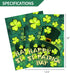 Anley Double Sided Premium Garden Flag, Happy St. Patrick's Day Green Hat with Clover Decorative Garden Flags for Home Decor - Weather Resistant &...