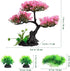 Didiseaon Aquarium Artificial Plants Decor, Pink Cherry Blossom Tree Grass Set Plastic for Fish Tank Accessories, Fish Tank Decorations...