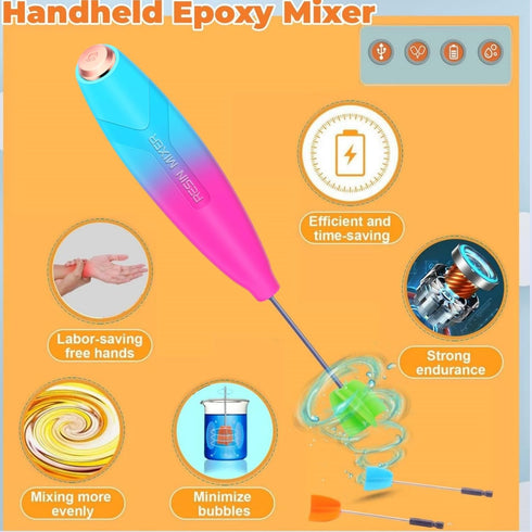 Epoxy Resin Mixer,Paint Mixer,Electric Stirrer Resin Mixer for Minimizing Bubbles, Epoxy Resin Mixer, Resin Stirrer for Resin, Silicone Mixing, DI...