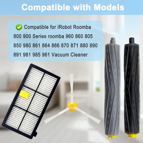 14 Pack Roomba 800 900 Series Replacement Parts for irobot Roomba 805 960 860 861 866 870 880 890 900 960 980 981 985 Robot Vacuum, 2 Debris Extra...