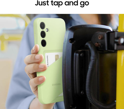 SAMSUNG Galaxy A35 5G Card Slot Phone Case, Protective TPU Cover with ID Pocket Holder, Finger Tap Control for Credit Card Payment, US Version, EF...