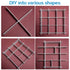 ShineMe Drawer Dividers, 8pcs Drawer Divider Organizers, White DIY Plastic Grid, Plastic Adjustable Drawer Dividers, Household Storage Makeup Sock...