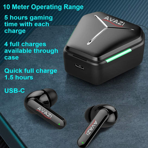 GX10 HD True Wireless Earbuds TWS Bluetooth Headphones Stereo Sound Earphones, Sweat Proof Bluetooth 5.1 Headset with Built-in Mic for Sports. 50m...