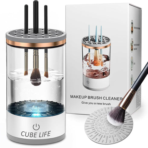 Electric Makeup Brush Cleaner, Updated Automatic Spinning Makeup Brush Cleaner, 1200mAh Cosmetic Brush Cleaner For All Type Makeup Brushes, Makeup...