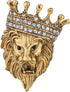Rhinestone Tiger Head Brooch Pins for Men,Animal Lapel Pins Lion Wolf Head Coat Collar Brooch Vintage Lapel Pin Brooch Safety Pin Men Suit Accesso...
