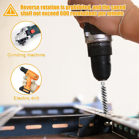 10pcs Stainless Steel Wire Bore Brushes, Wire Brush for Drill for Cleaning with 1/4 Inch Hex Shank Pipe Cleaning Brush Copper Pipe Cleaner Twisted...