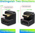 AGVEE 1 Pack (Long Side Inward) 180 Degree Angled Mini HDMI Male to HDMI Female Adapter, U-Shaped 4K@60HZ Converter Coupler Connector Extender for...