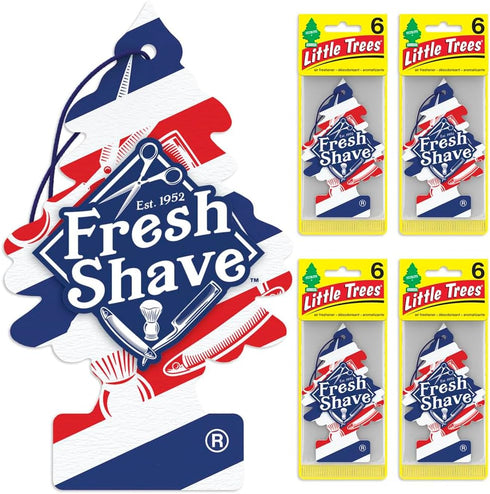 LITTLE TREES Air Fresheners Car Air Freshener. Hanging Tree Provides Long Lasting Scent for Auto or Home. Fresh Shave, 24 Air Fresheners...