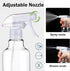 Plastic Spray Bottles Empty Spray Bottle 16.9oz/500ml 2 Pack Heavy Duty Spraying Bottles Mist/Stream Water Bottle for Cleaning Solutions, Essentia...