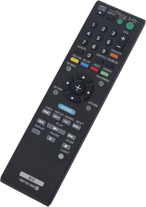 RMT-B108A Replaced Remote fit for Sony 3D Blu-ray Disc Player BDP-BX37 BDP-S770 BDP-S1700ES DVD Player Sub Remote Control RMT-B107A RMT-B108P...