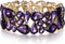 EVER FAITH Women's Art Deco Prom Jewelry Oval Teardrop Crystal Elastic Wedding Bridal Stretch Bracelet for Bride...