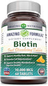 Amazing Formulas Biotin Fast Dissolving 10000MCG 60 Tablets Supplement | Citrus Flavor | Non-GMO | Gluten Free | Made in USA...