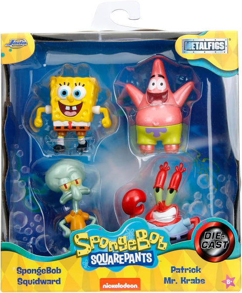 Spongebob Squarepants 2.5" 4-Pack Die-Cast Figures, Toys for Kids and Adults...
