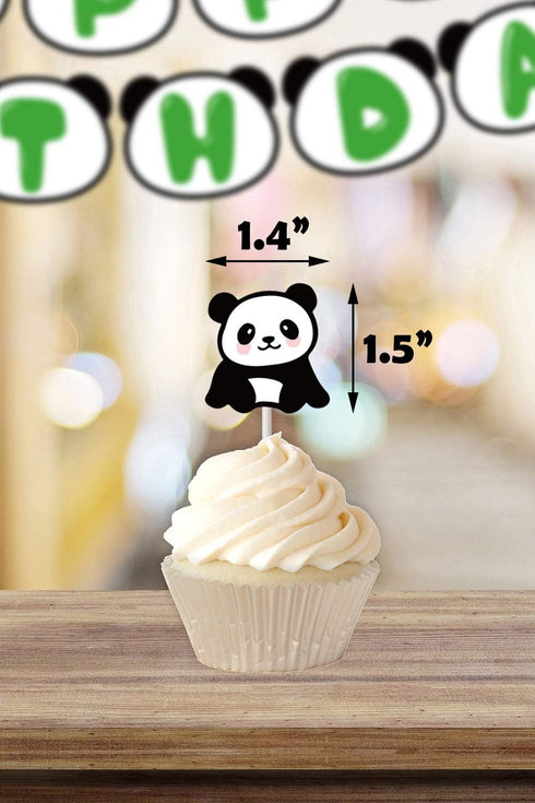 Panda Cupcake Toppers Picks 24pcs - Panda Party Supplies Birthday & Baby Shower...