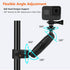 Peastrex Camera Super Clamp Motorcycle Bike Mount Arm 1inch Ball Head Accessories for GoPro AKASO DJI Action Insta360 DSLR Digital Camera Monitor ...