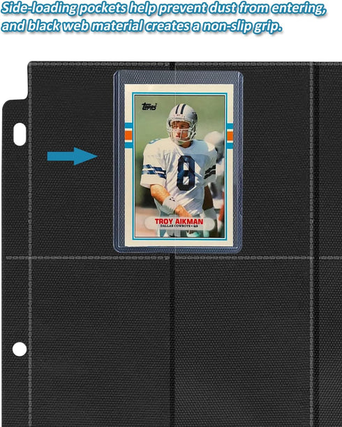Toploader Binder Pages for Trading & Sports Card Toploader Storage, 9 Pocket Double-Sided Toploader Binder Sheets for TCG Toploaders, 252 Pockets...