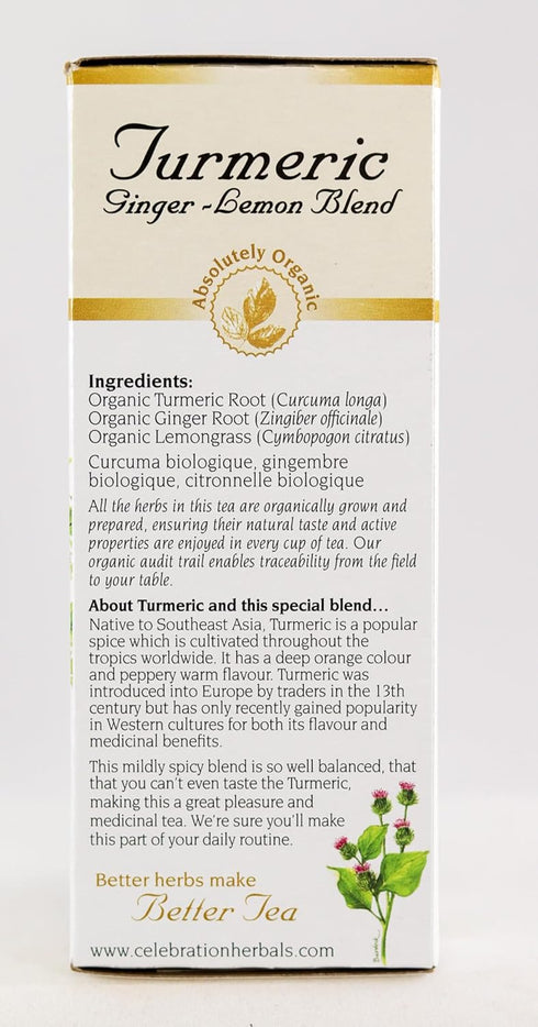 Celebration+Herbals+Turmeric+Ginger+-+Lemon+Blend+24+Count...