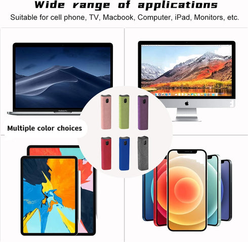 3 in 1Fingerprint Proof Screen Cleaner Tool, Touchscreen Electronic Screen Cleaner, All in One Cleaning Kit with Microfiber and Soft Fiber Flannel...