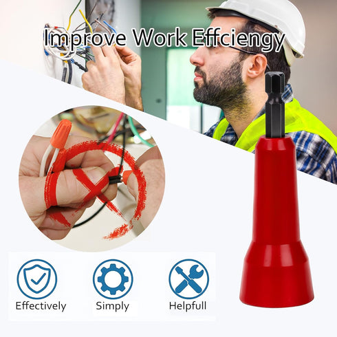 Wire Twisting Tool,Wire Twister,Wire Nut Twister,Spin-Twist Wire Connector Socket,Wire twist tool with 1/4" Chuck (Red)...