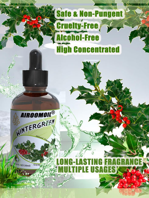Wintergreen Essential Oil Pure Aromatherapy Fresh Minty Scent Oils for Diffusers Topical Winter Essential Oils 4 oz...