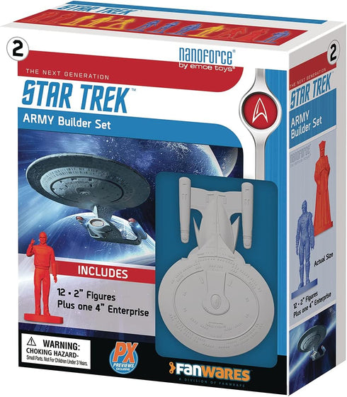 Star Trek: The Next Generation Nanoforce Army Builder Figure Boxed Set, Multicolor...
