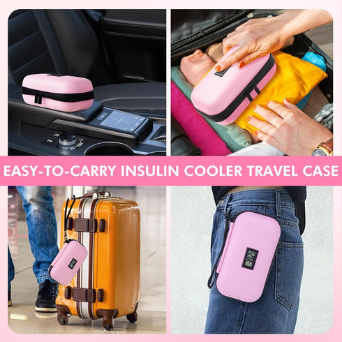 Insulin Cooler Travel Case TSA Approved Medication Travel Case,Diabetes Travel Companion,with Digital Temperature Display (?),Diabetic Supplies St...
