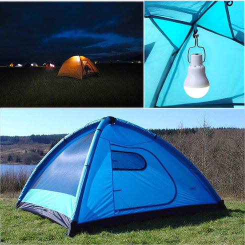 Solar Powered Lamp Remote Control Portable Led Bulb Lights Solar Energy Panel Led Lighting for Camp Tent Night Fishing Emergency Lights Flash 350L...