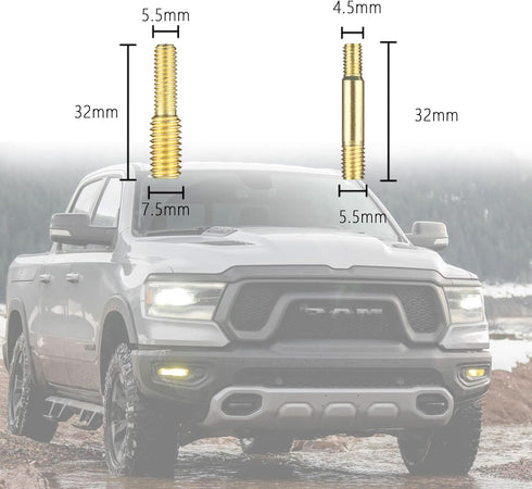 13 PCS Truck Antenna Adapter Accessories for Truck/Car Kit,11 Screws&2 Rubber Washers Replacement for Toyota,Jeep,Wrangler,Denali,Tantu,Douqi,Ford...