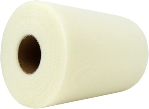 Tulle Fabric Roll | 6” by 100 Yards | Polyester Spool for Crafts Decorations Tutu Weddings Costumes Skirts Parties and More – by Craft Forge (Ivor...