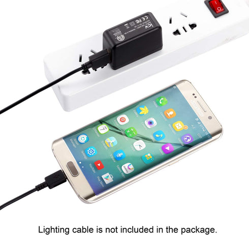 icv USB Wall Charger – 5V 2A AC Power Adapter with US Plug for Phone, Tablet and Other Related USB Powered Devices Small and Lightweight – Designe...