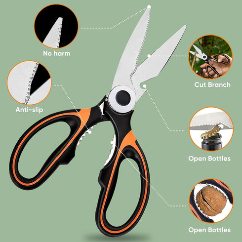Garden Flower Scissors, Multi-functional Pruning Gardening Scissors Floral Shears, Strong Pruner for for Flowers, Fruit,Branches, Potted Landscape...