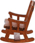 NUOBESTY Doll House Rocking Chairs Wooden Miniature Chairs Dollhouse Furniture Ornament Decor for Dollhouse Accessories Brown...