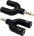 3.5mm Headphone Y Splitter Adapter Gold Plated 4 Pole 3.5mm Male to 3.5MM Headphone+Microphone (MIC) Female Plugs Audio Stereo Converter(2-Pack)...