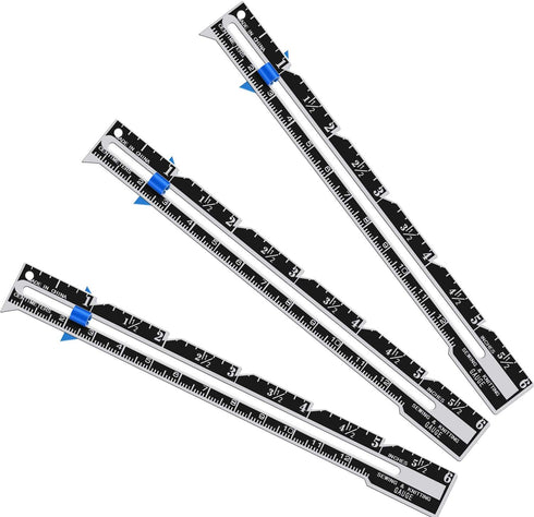 Sliding Gauge Sewing Measuring Tool Stainless Steel Quilting Ruler for Knitting Crafting Sewing Beginner Hemming Measuring(3)...