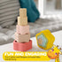 Soft Silicone Stacking Toys for Toddlers 1-3 Star Shaped Stacking Toy Engaging Montessori Toys Educational Set for Babies and Toddlers Nesting Toy...