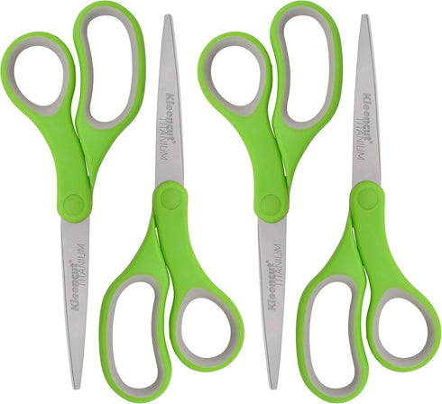 Westcott KleenCut 8" Titanium Scissors with Durable Ergonomic Handle (4 pk)...
